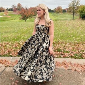 Antonio Melani Black & Gold Dress NWT